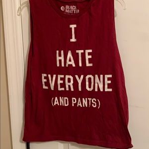 Maroon muscle tee